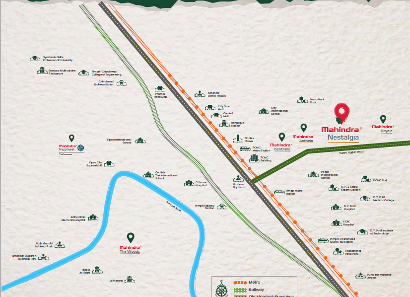 mahindra pimpri nestalgia location Map